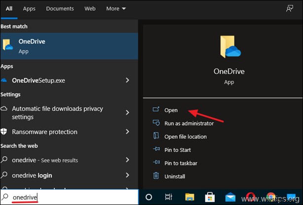 Windows 10 で OneDrive アプリをリセットする方法