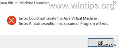 修正:Java 仮想マシンを作成できませんでした。 (解決済み)