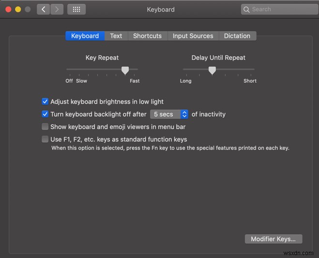 Mac の特定のキーが正しく機能しない?