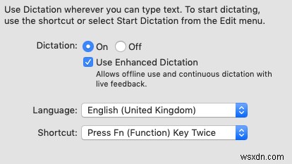 MacOS Dictation のセットアップと使用方法