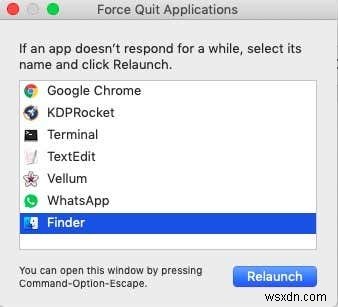MacOS Finder をシャットダウンするためのメニュー ショートカットを追加する方法