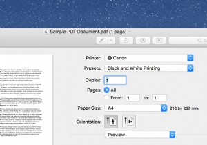 Mac で白黒印刷する方法