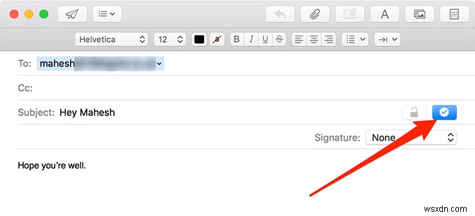 Mac から暗号化された電子メールを送信する方法