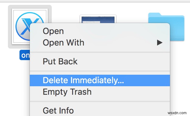 Mac で強制的にゴミ箱を空にする方法