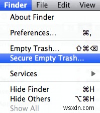 Mac で強制的にゴミ箱を空にする方法