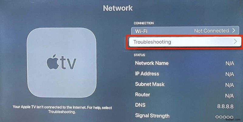 修正:Apple TV が Wi-Fi に接続しない