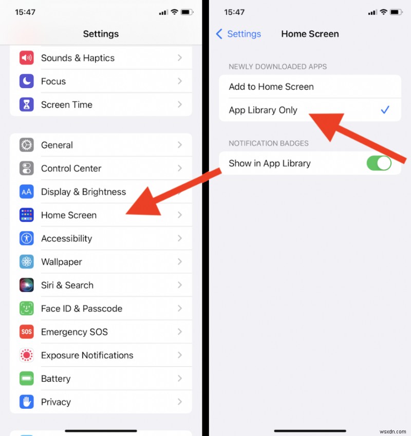 iOS 15 でホーム画面を管理する方法