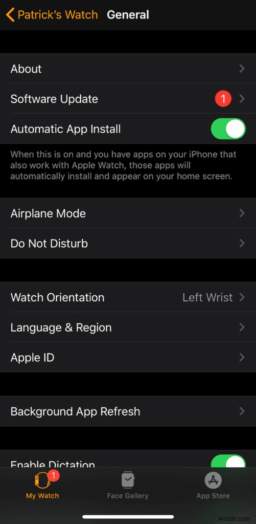Apple Watch のアップデート方法