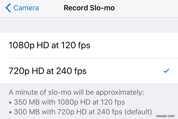 iPhone 8 Plus/X で 60 FPS の 4K ビデオ録画オプションが表示されない?