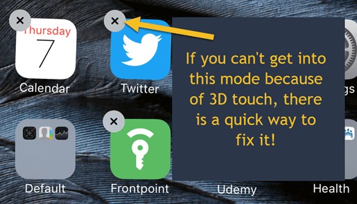 3D Touch が原因で iPhone のアプリを削除できない?