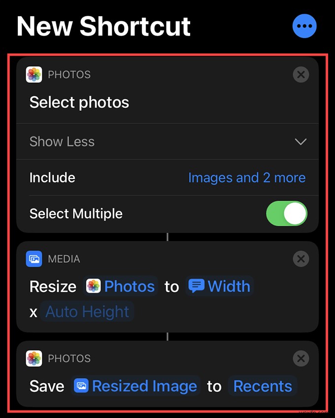 iPhone で画像のサイズを変更する方法