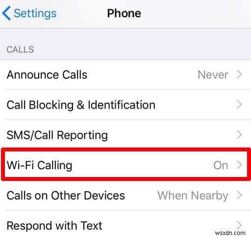 iPhone で WiFi 通話を使用して電話をかける方法