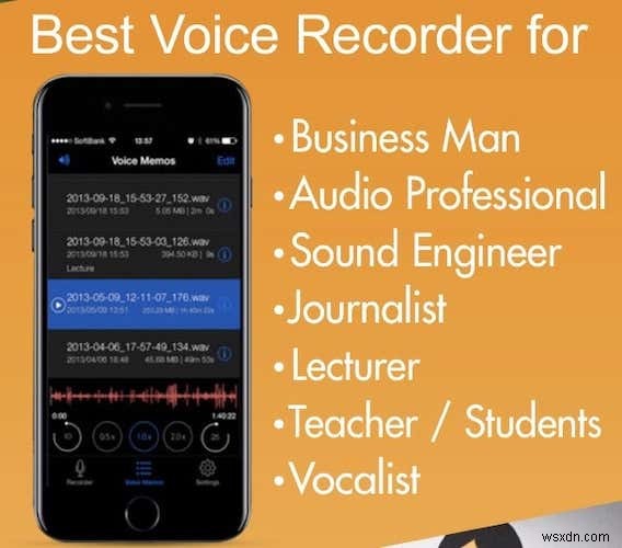 ベスト 5 代替 iOS 音声録音アプリ