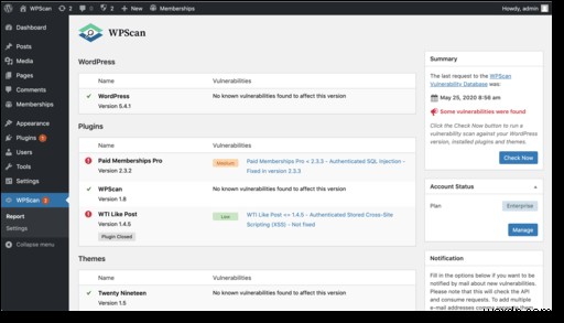 WordPress 脆弱性スキャナー