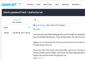 OpenCart 管理パネルの侵害 – 症状、脆弱性、修正