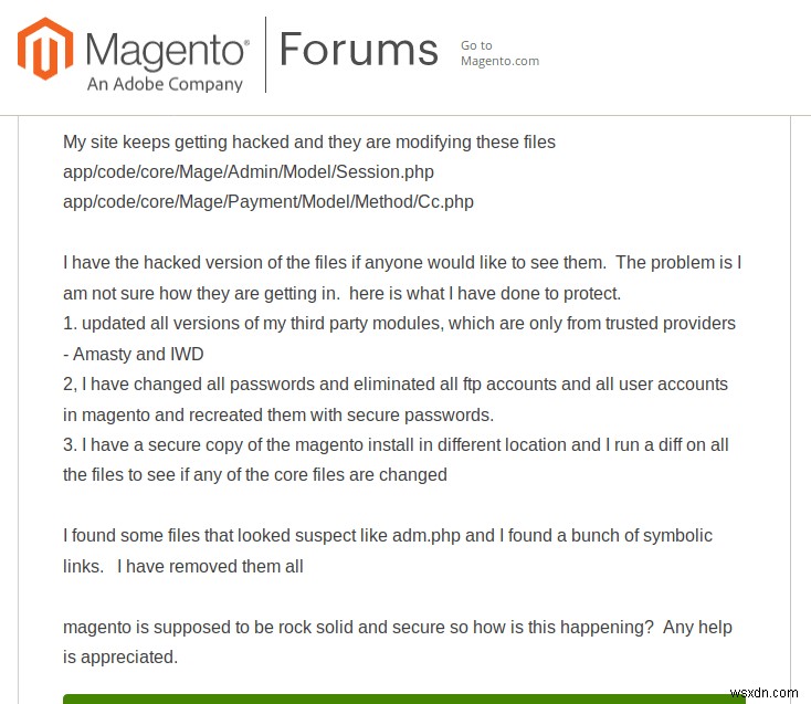 ハッキングされた Magento:Magento マルウェア除去の完全ガイド