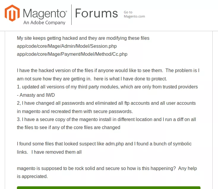 ハッキングされた Magento:Magento マルウェア除去の完全ガイド