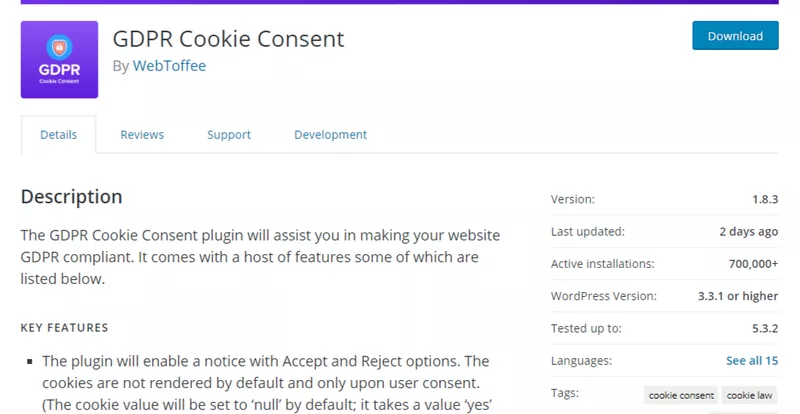 GDPR Cookie Consent プラグインに不適切なアクセス制御の脆弱性 |今すぐアップデート 