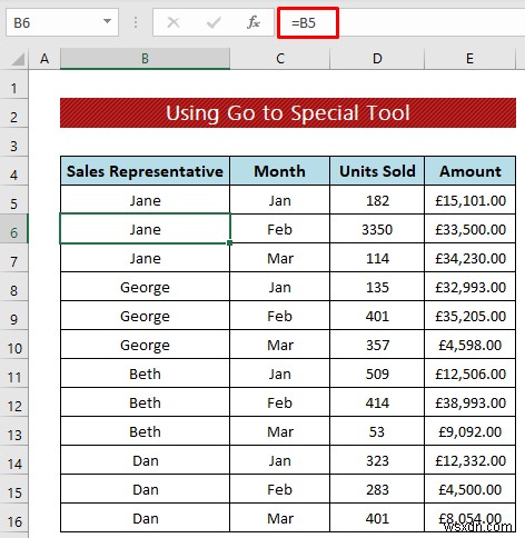 データ クリーンアップ テクニック:Excel で空白セルを埋める (4 つの方法)