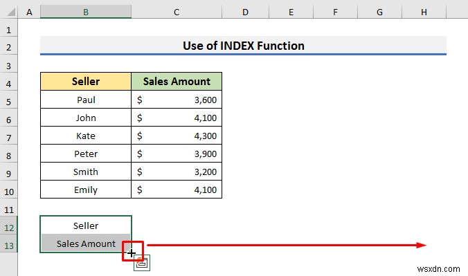 Excel で垂直列を水平列に変更する方法
