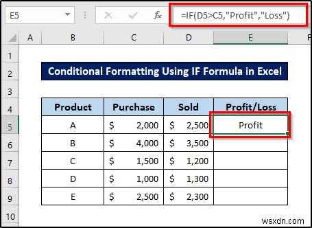 Excel の数式を使用した条件付き書式