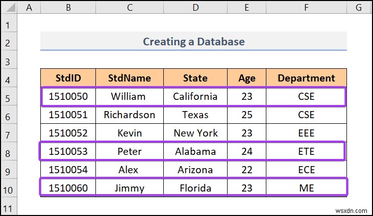 Excel でデータベースを作成する方法 (簡単な手順)