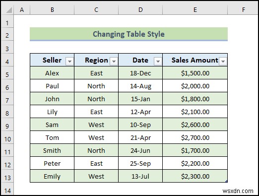 Excel VBA でテーブル参照を使用する方法 (20 例)