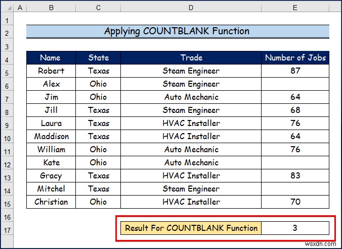 Excelでさまざまな種類のCOUNT関数を使用する方法（5つの方法） 