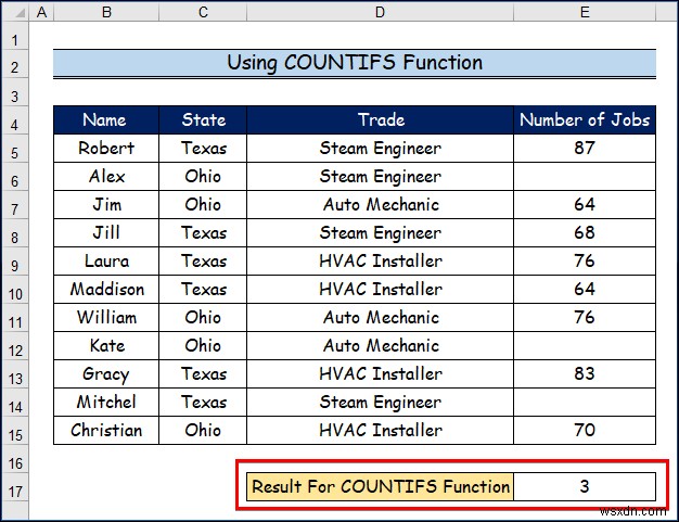 Excelでさまざまな種類のCOUNT関数を使用する方法（5つの方法） 