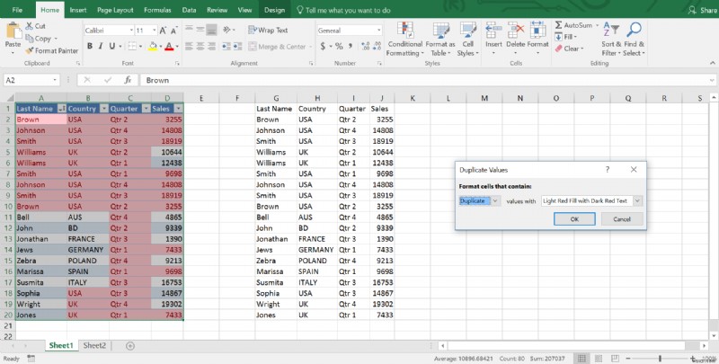 Excel テーブルの重複行を削除する方法