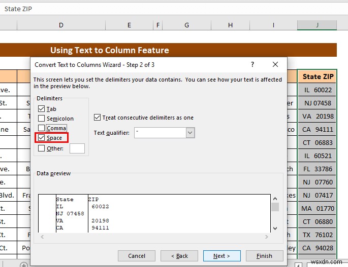 Excel でテキストを列に変換する方法 (3 ケース)