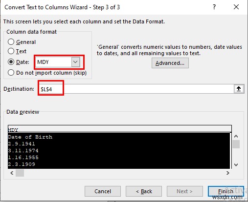 Excel でテキストを列に変換する方法 (3 ケース)