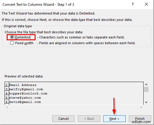 Excel でテキストを列に変換する方法 (3 ケース)