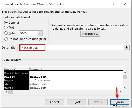 Excel でテキストを列に変換する方法 (3 ケース)