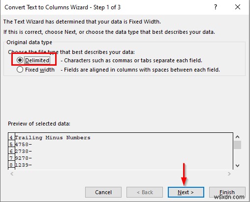 Excel でテキストを列に変換する方法 (3 ケース)