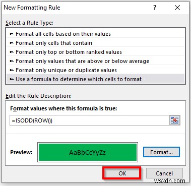 Excel で 1 行おきに強調表示する方法 (3 つの簡単な方法)
