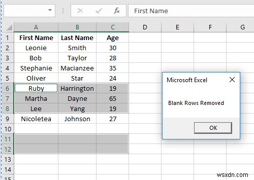 Excel で空白行を削除する方法 (6 つの方法)