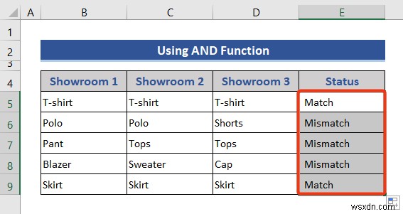 Excel で 2 つの列またはリストを比較する方法 (4 つの適切な方法)