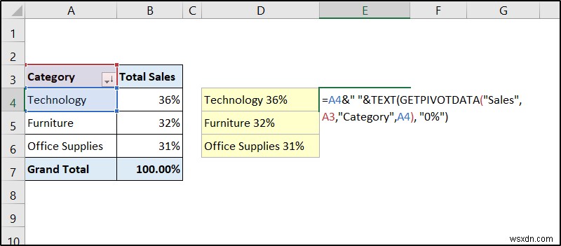 地域ごとの四半期売上高を Excel で表示するレポートを作成
