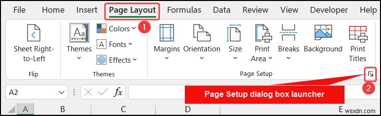 Excel でワークシートの向きを横向きに変更する方法