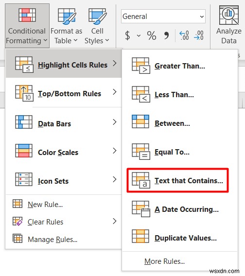 Excel で別のテキスト セルに基づいて条件付き書式を適用する