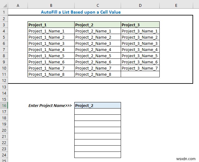 Excel でセル値に基づいてリストを作成する方法 (6 つの方法)
