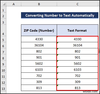 Excel で数値を先行ゼロ付きのテキストに変換する方法