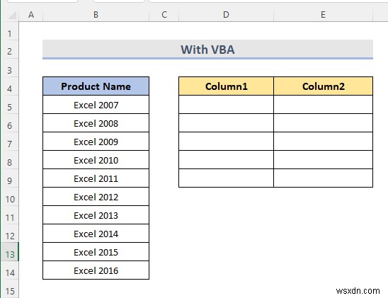 Excel で 1 つの列を複数の列に分割する方法 (7 つの簡単な方法)