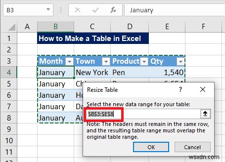 Excel で表を作成する方法 (カスタマイズあり)