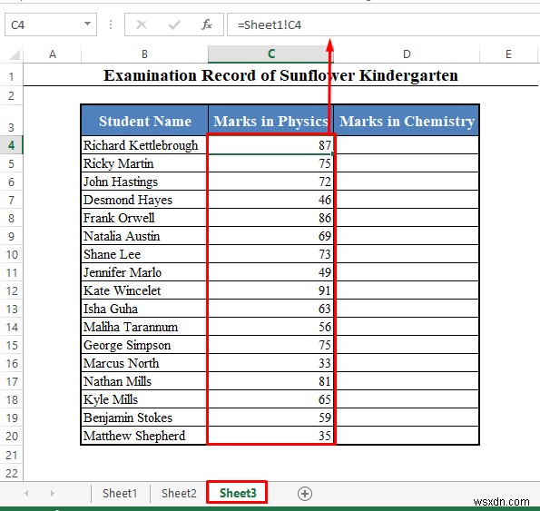 Excel のテーブルを別のシートにリンクする方法 (2 つの簡単な方法)