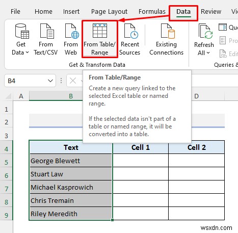 Excel でセルを分割する方法 (5 つの簡単なコツ)