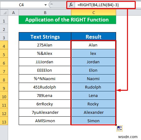 Excel で最初の 3 文字を削除する方法 (4 つの方法)