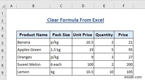Excel で数式をクリアする方法 (7 つ以上のメソッド)