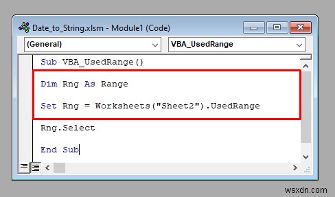 Excel で VBA の UsedRange プロパティを使用する方法 (4 つの方法)
